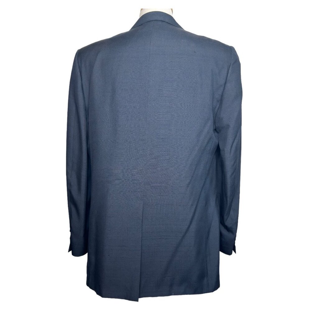 Dior Vintage Men's Blazer Single Breast 100% Silk Navy Blue 44" Chest - Picture 13 of 13